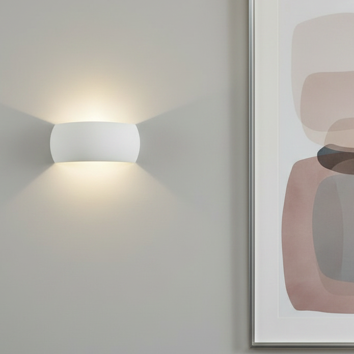 Lamp Candle| Milo 300 White Ceramic Wall Light