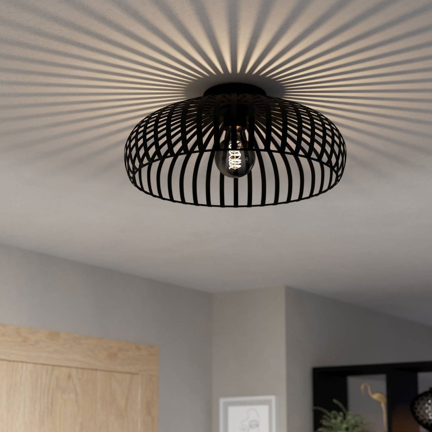 Lamp Candle| Mogano 3 430mm Ceiling Light in Black