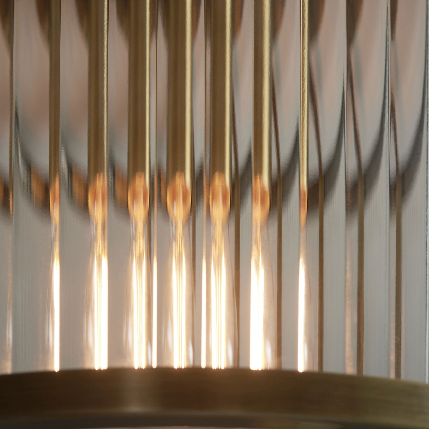 Lamp Candle| Ridgeton Flush Ceiling Light in Antique Brass & Clear Ribbed Glass