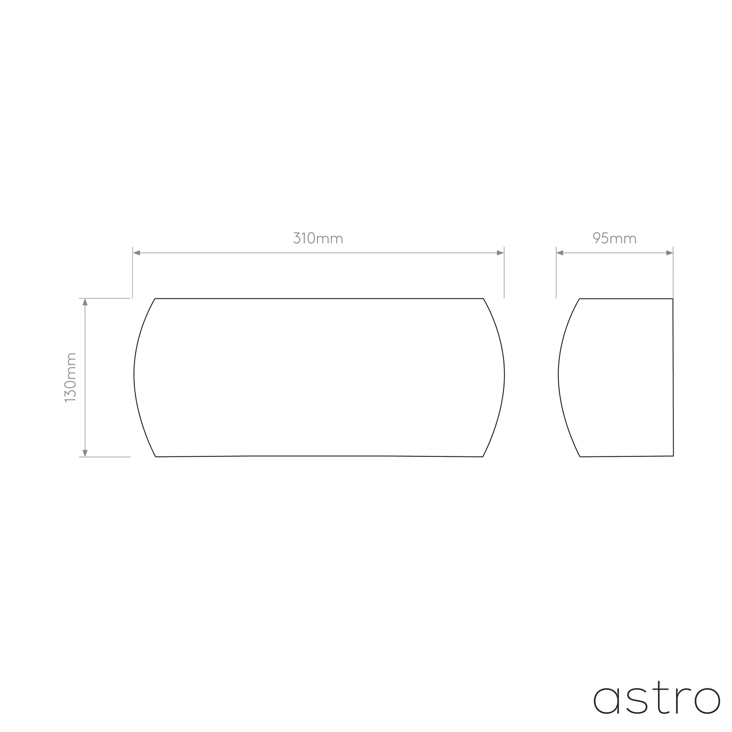Lamp Candle| Milo 300 White Ceramic Wall Light